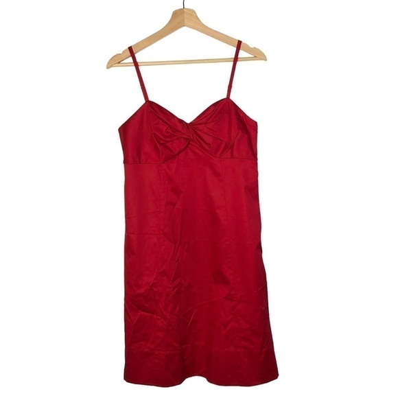 The Limited Hot Pink Y2K Twist Bust Knee Length Dress 8 - Picture 1 of 4